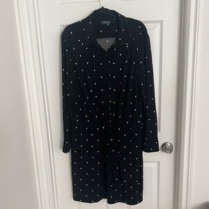Lauren Ralph Lauren Black Dress with White Polka Dots